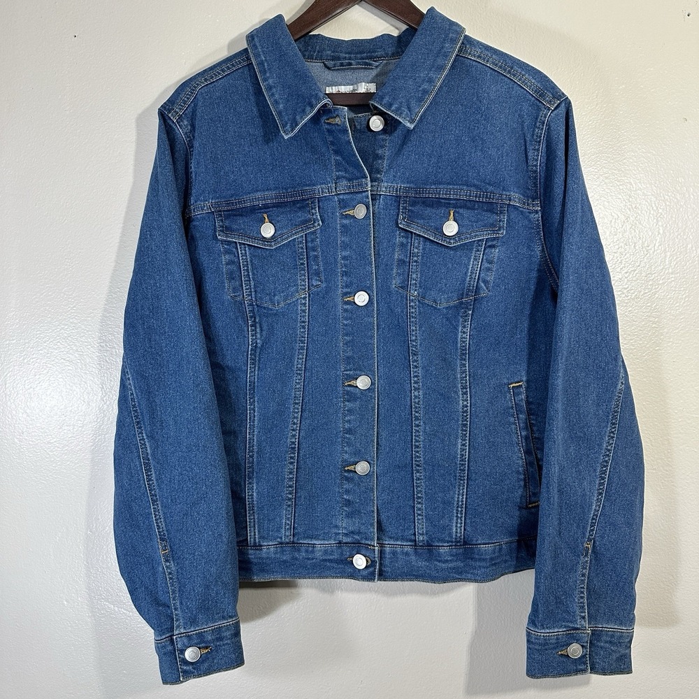 89th & Madison Women's M Mid Wash Denim Jean Jacket 70s 80s‎